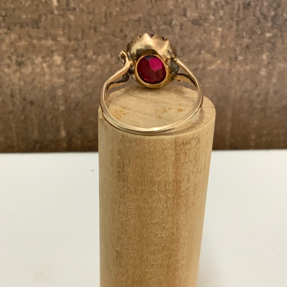 Antique Gold Ruby Ring - image 3